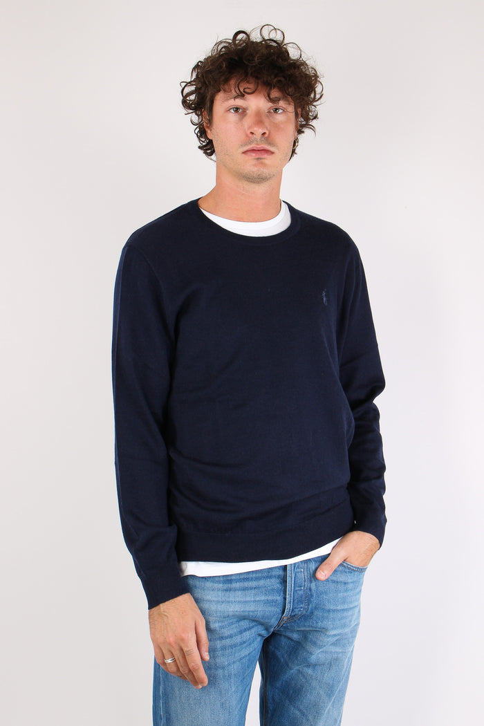 Maglia Girocollo Polsino Cosa Hunter Navy-6