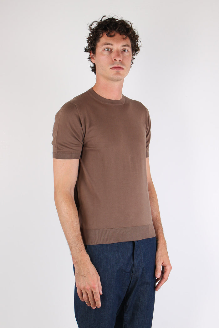 Maglia Girocollo M/m 100% Cotone Cacao-6