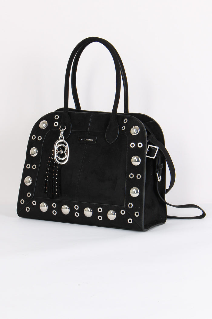 Shopping Camoscio Maxi Borchie Black-2