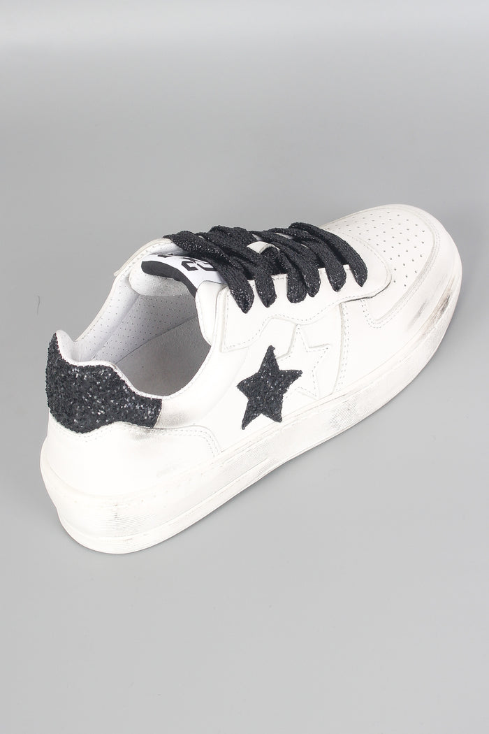 Sneaker Padel Star Glitter Bianco/nero-4