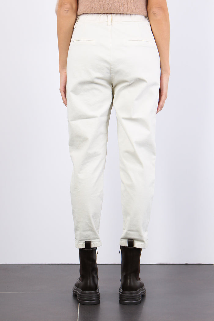 Pantalone Gabardina Elastico Burro-4