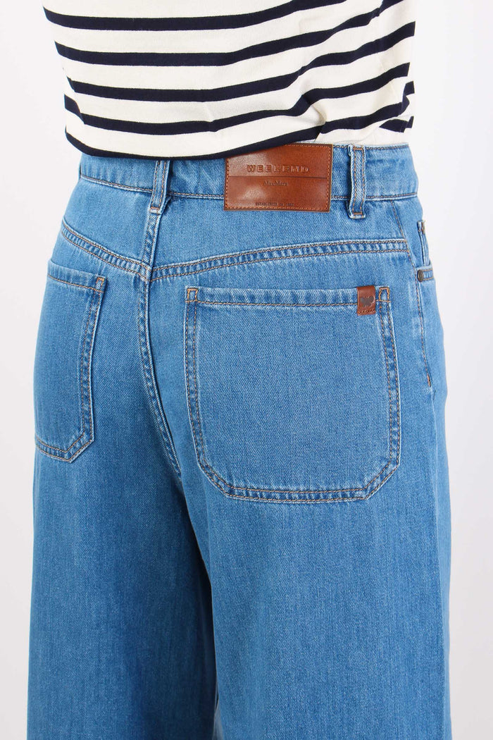 Wkdvega Denim Palazzo Indaco Medio-7