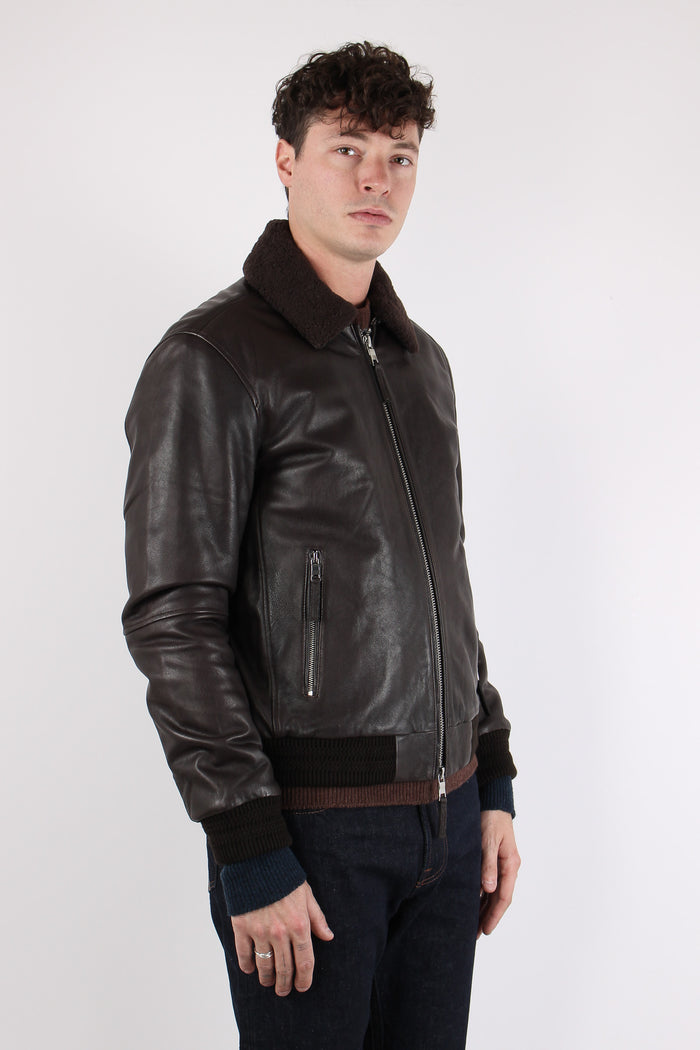 Bomber Pelo Rimovibile Dark Brown-5
