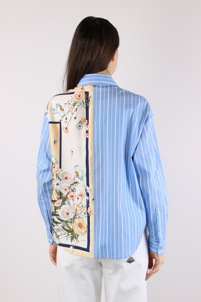 Camicia Rigaa Inserto Foulard Blu/bloom-5