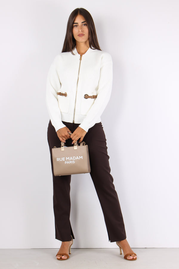 Castelrosso Cardigan Costa Fib Milk