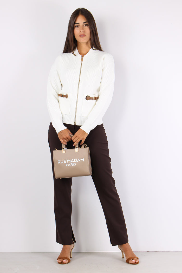 Castelrosso Cardigan Costa Fib Milk