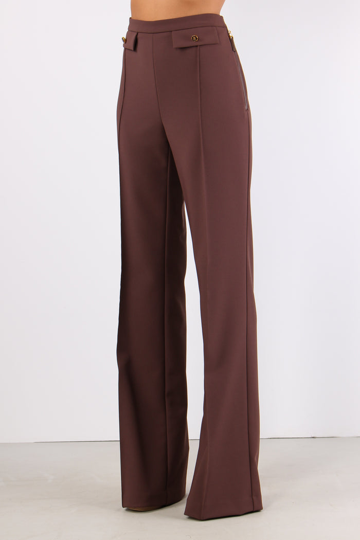 Pantalone Palazzo Pences Coffee-3