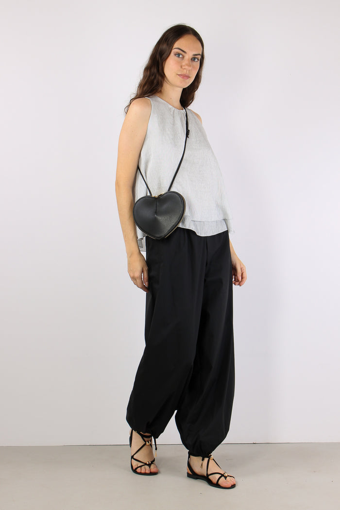 Pantalone Popeline Elastico Fo Nero-8