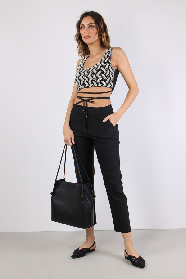 Pantalone Bengalina Spacchetti Nero