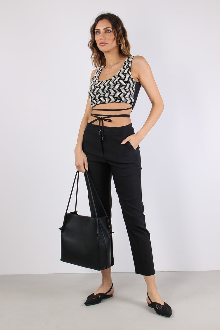 Pantalone Bengalina Spacchetti Nero