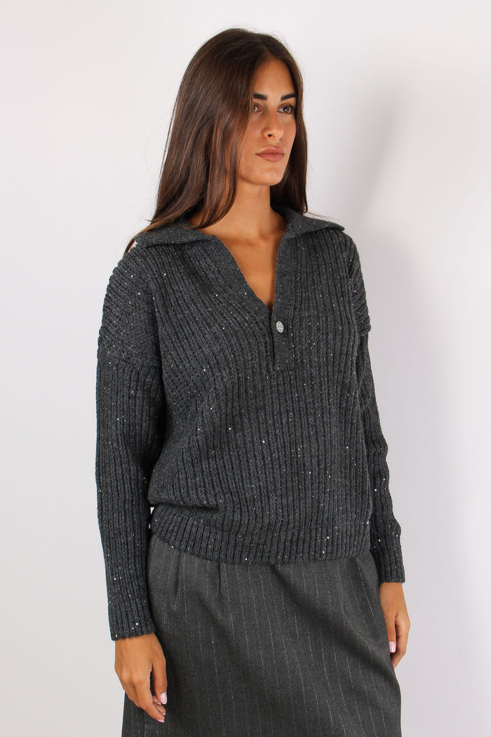 Almerigo Maglia Scavo V Costa Antracite-7