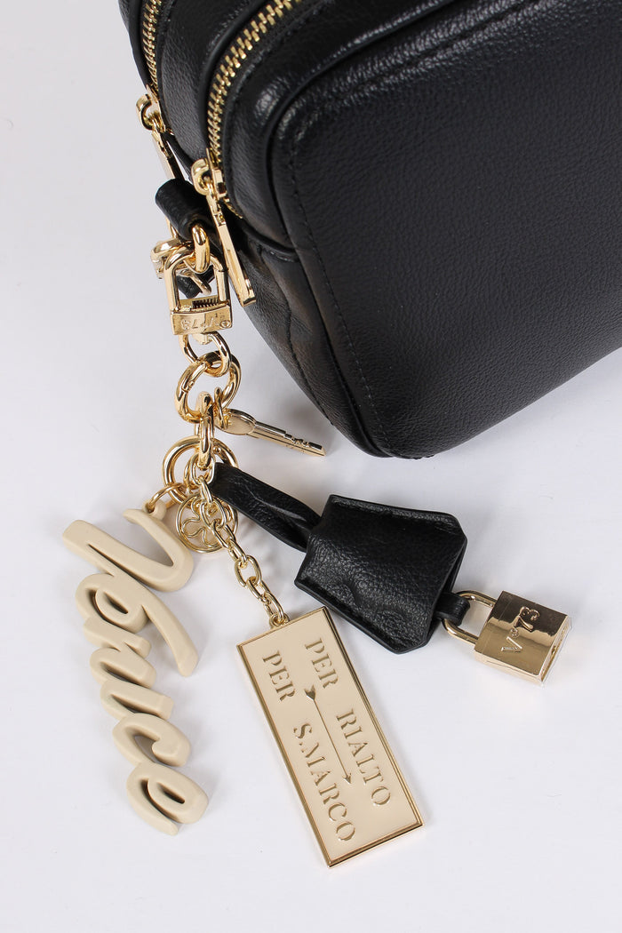 Penelope Tracolla Doppia Zip Nero-5