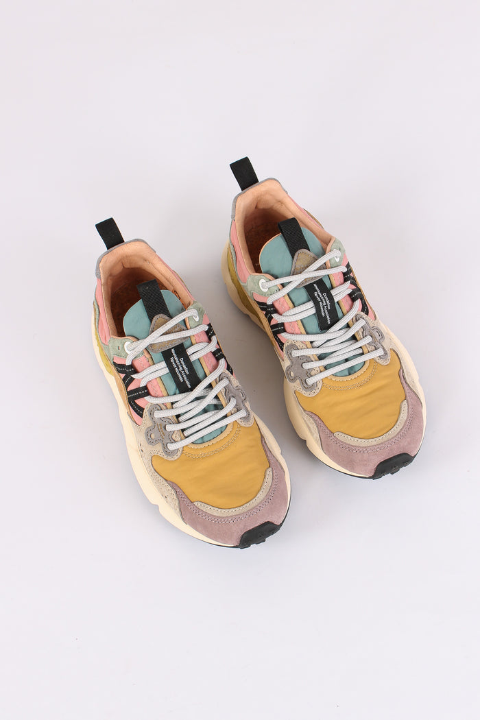 Sneakers Yamano 3  Suede/nylon Purple/orange-4