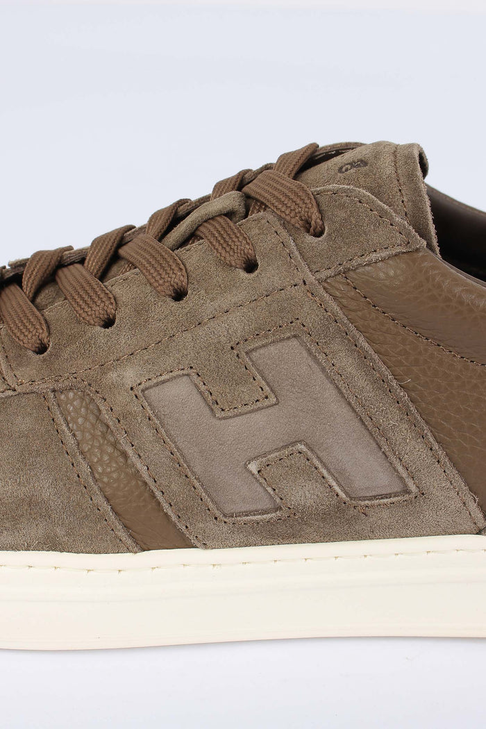 Sneakers H668 Allacciato H Banda Suede Cammello-6