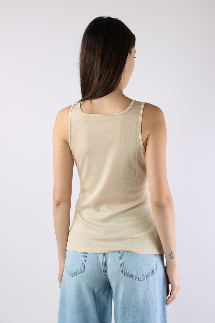 Canotta Lurex Logo Champagne-4