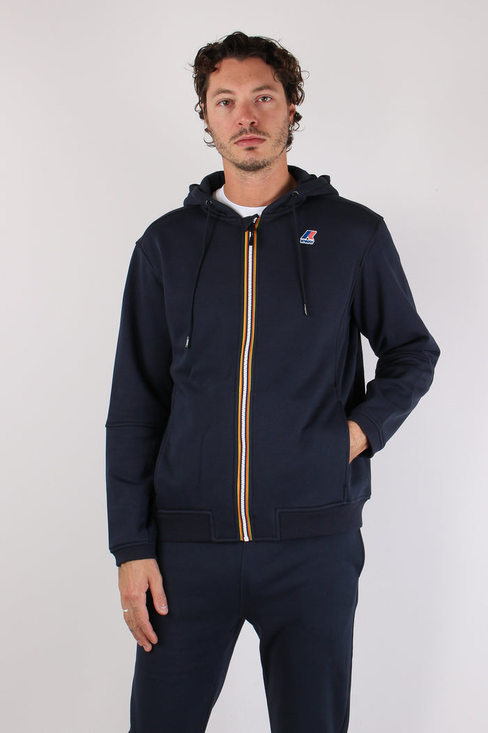 Felpa Cappuccio Cotone Blue Depth