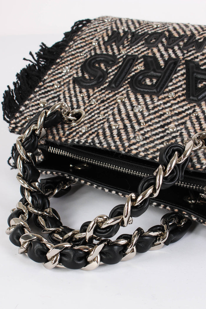 Mini Shopping Tweed Frange Tweed Black-4