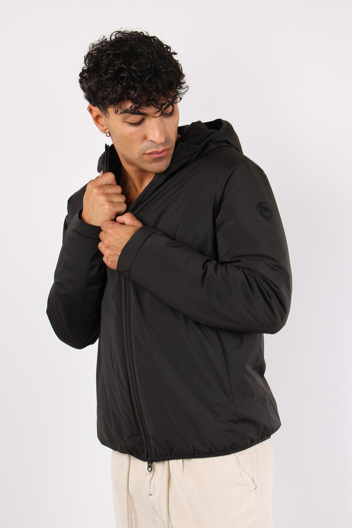 Bomber Ovatta Cappuccio Nero-2