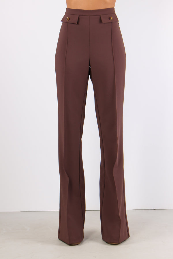 Pantalone Palazzo Pences Coffee-2