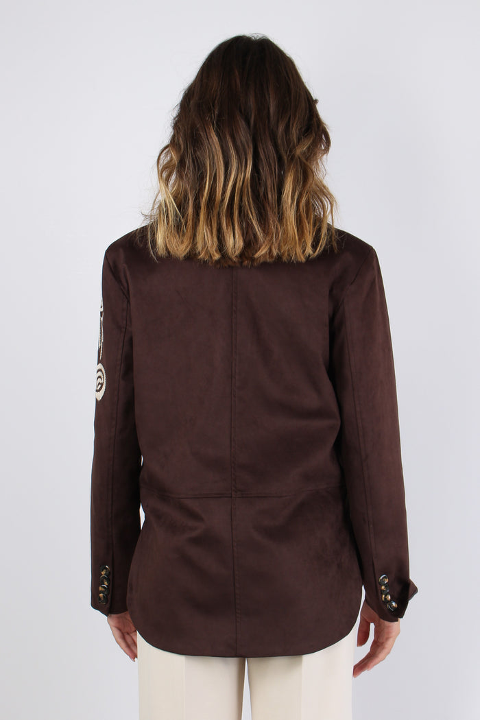 Giacca Dainetto Ricami Moro-3