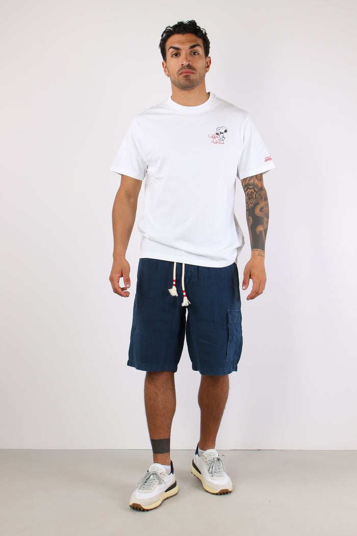 T-shirt Scritta Ricami Snoopy Caffe-2