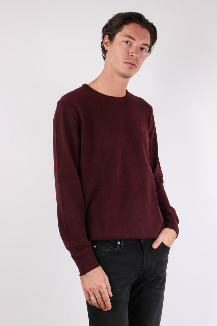 Maglia Girocollo Lambswool Wine Heather-6