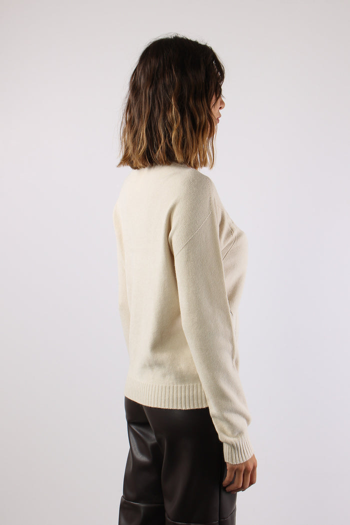 Maglia Viscosa Losanghe Panna-7