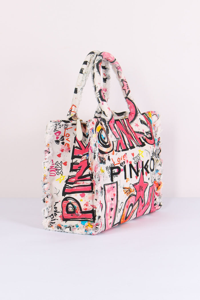 Shopping Beach Canvas Graffiti Multicolor-7