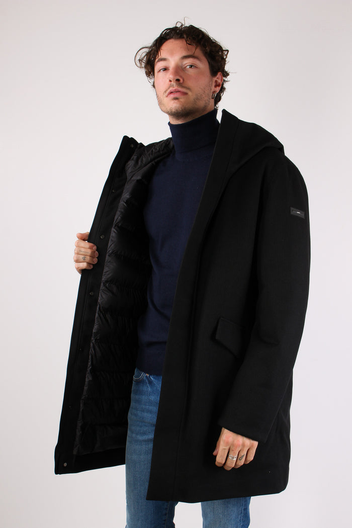 Parka Interno Piuma Tricotech Black-4