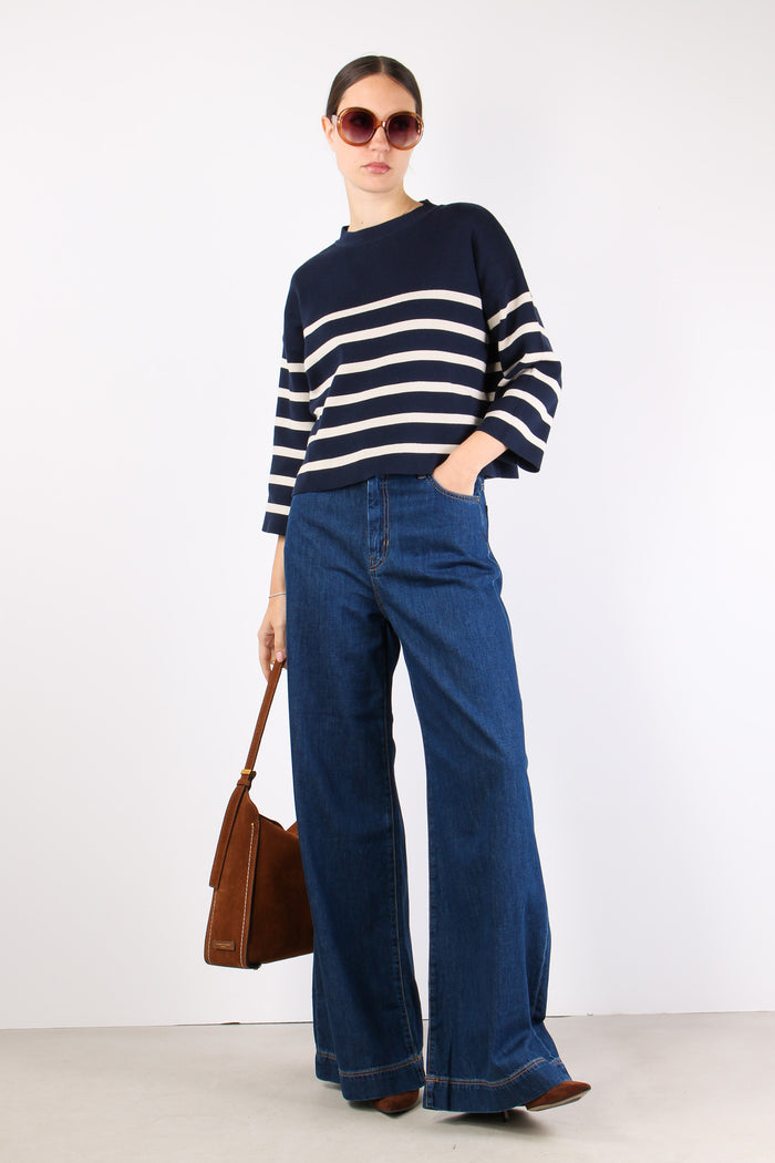 Pinide Maglia Cotone Riga Riga Mariniere-5