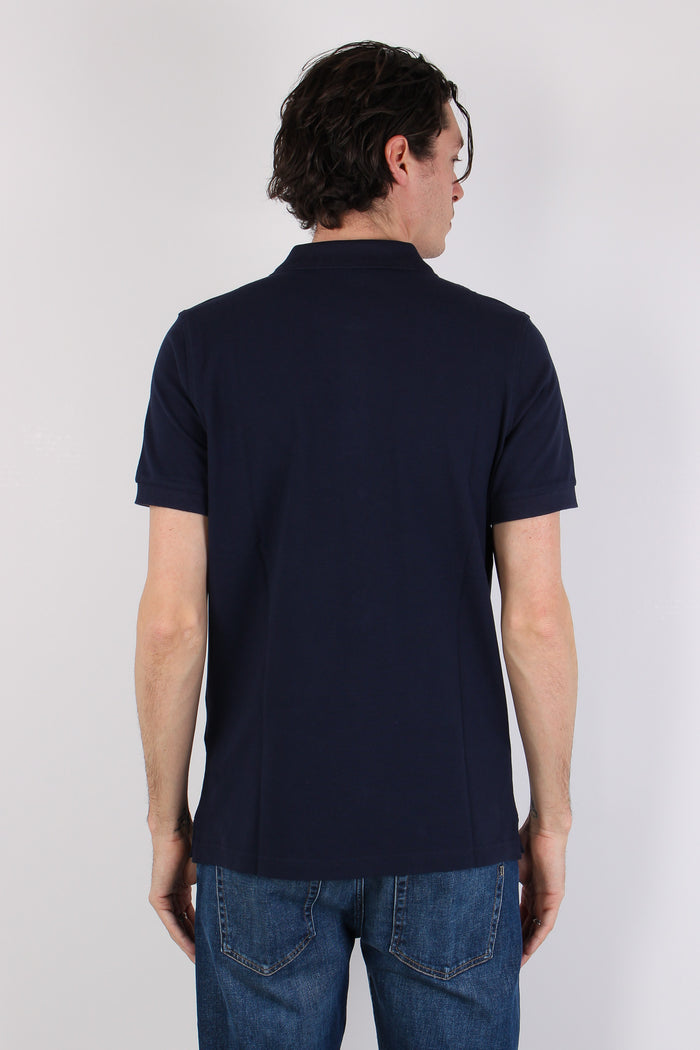 Polo Colletto Contrasto Blu-4