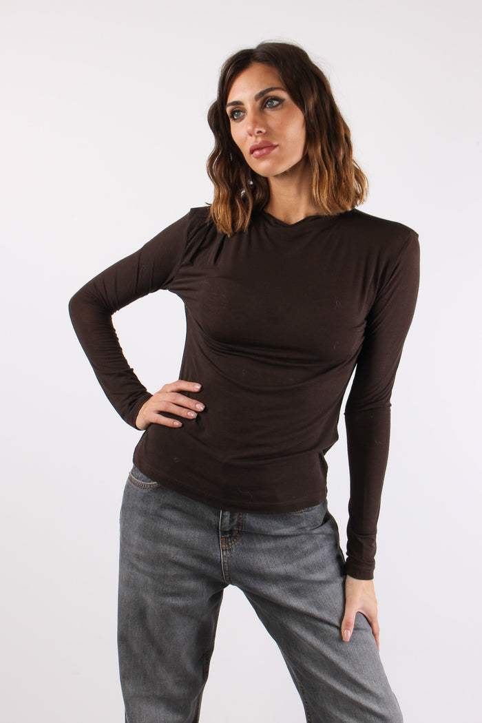 T-shirt Leggera  Scollo Barca Potting Soil