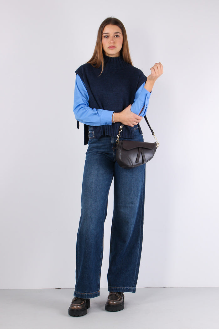 Gilet Fiocchi Laterali Blu-6