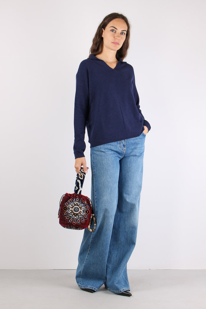 Polo Viscosa Evening Blue-3