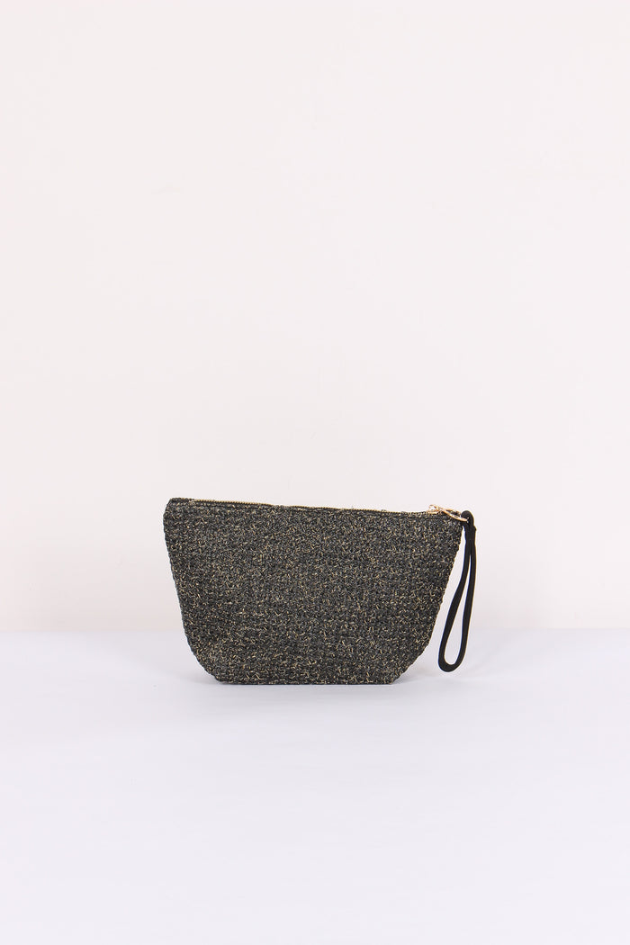 Pochette Paglia Lurex Nero-5