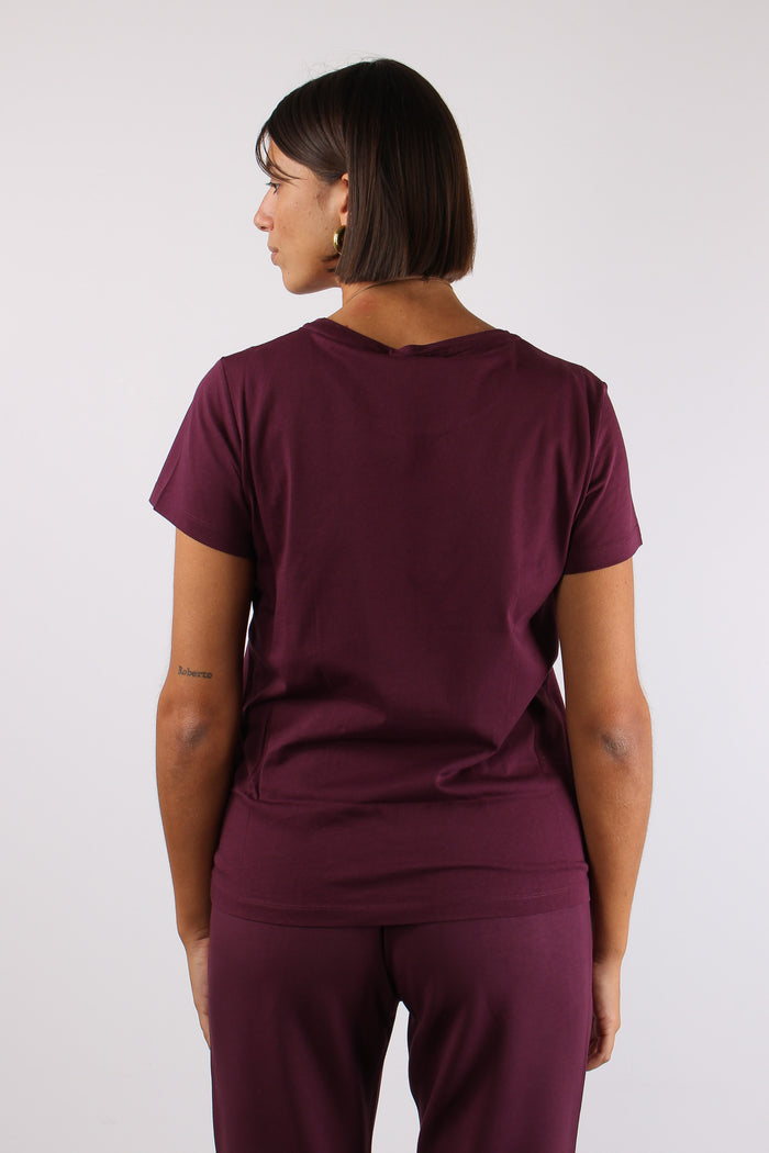 T-shirt Logo Laterale Red/amburgine-5
