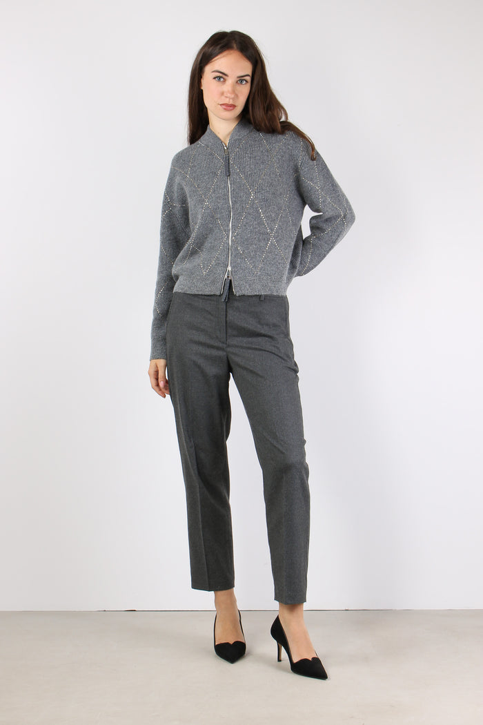 Pantalone Lana  Flanella Grigio-3