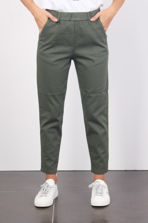 Pantalone Coulisse Verde Militare-2