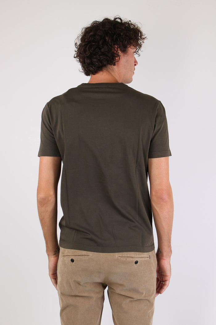 T-shirt Scritta Centrale Dark Chocolate-4