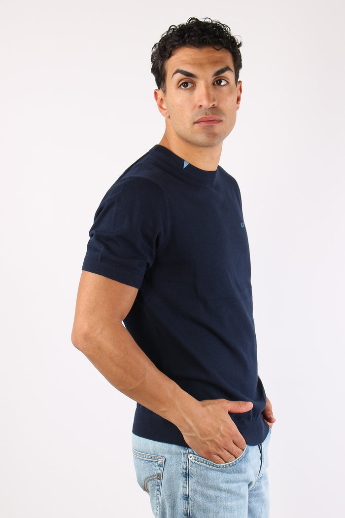 Maglia Girocollo M/m Filo Navy Blue-7