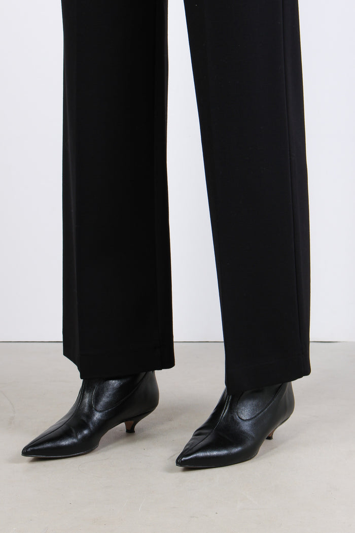 Pantalone Cropped Punto Milano Nero-7
