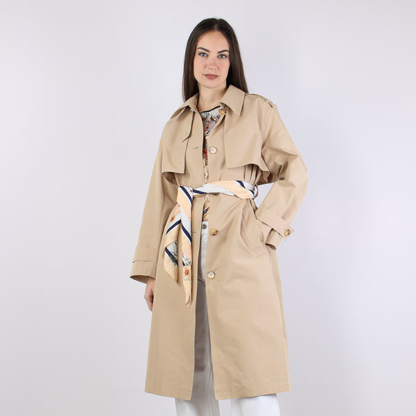 Trench Cintura Foulard Cream Beige-2
