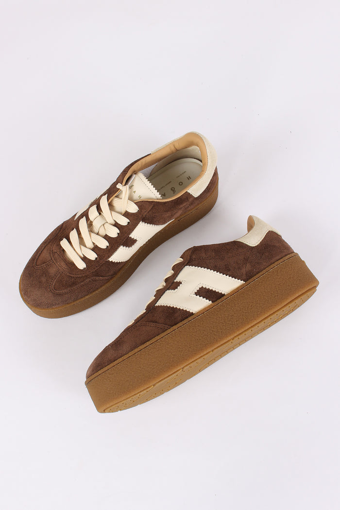 Sneakers H698 Allacciato H Platform Moro/bianco-2