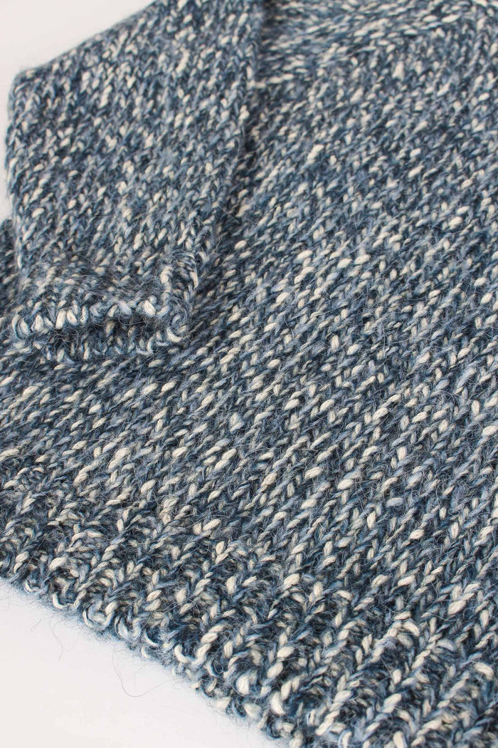 Giubbotto Melange Bottoni Lato Blu Provenza-5