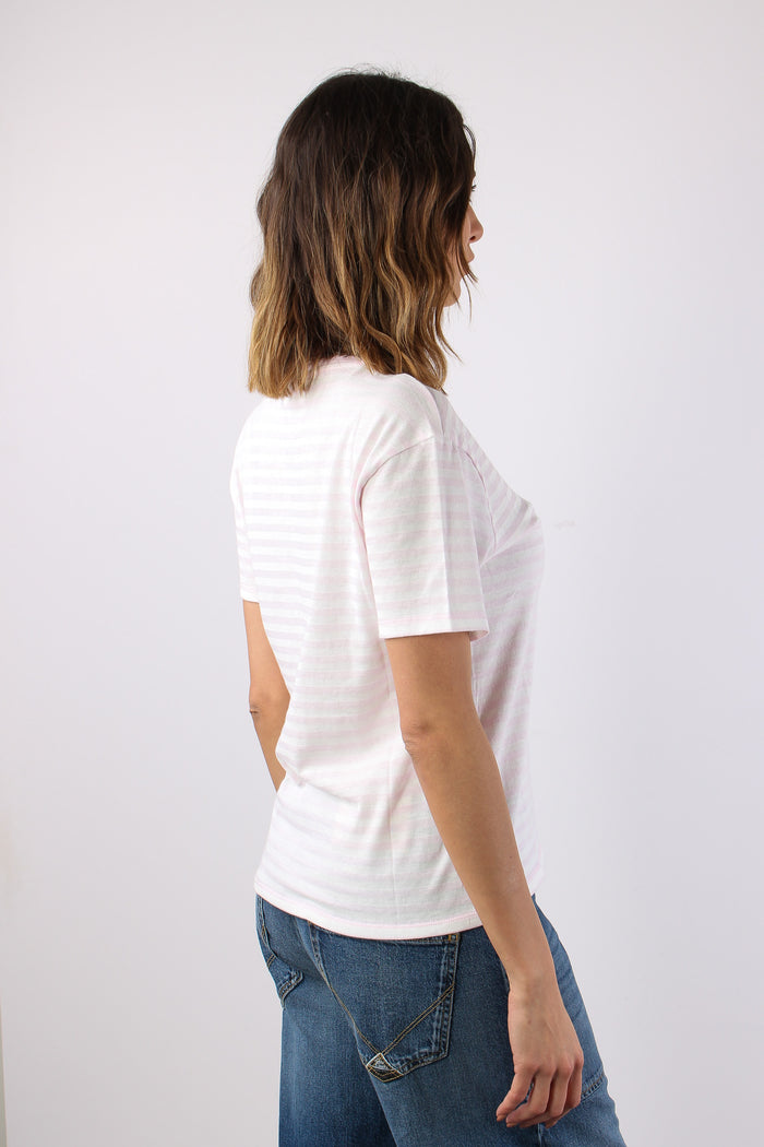 T-shirt Riga Logo Bianco/rosa-6