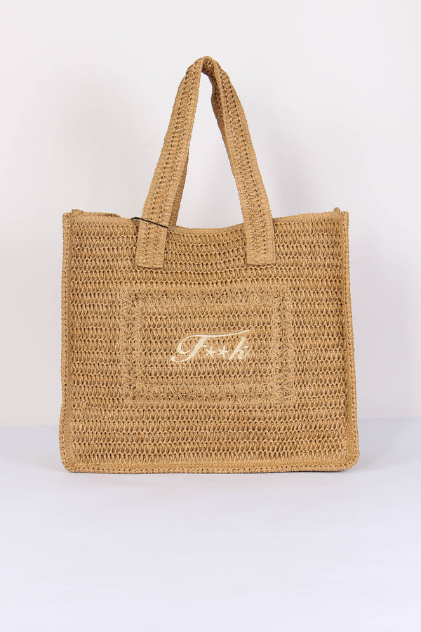 Borsa Rafia Beige