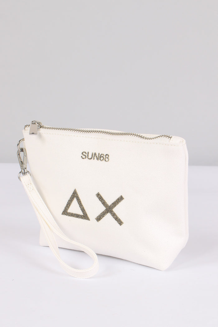 Mini Pochette Canvas Bianco-4