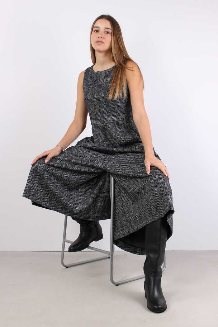 Tuta Pantalone Palazzo Nero/grigio-6