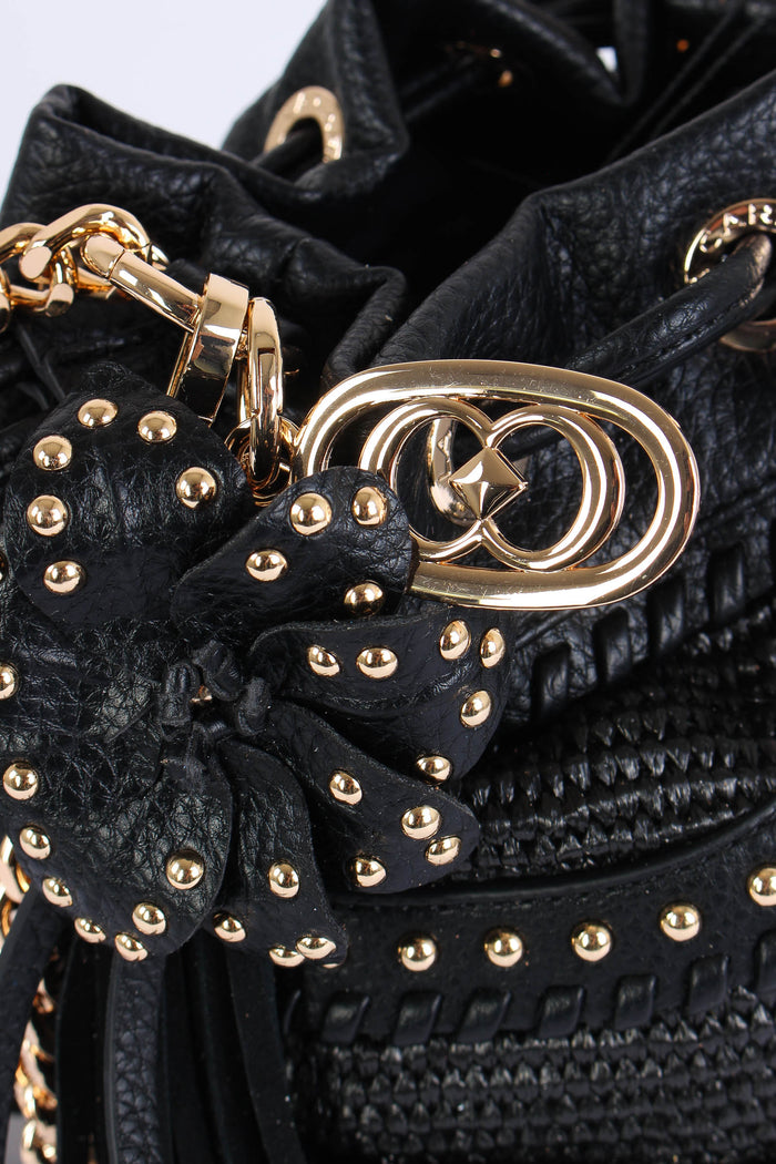 Secchiello Rafia Black-8