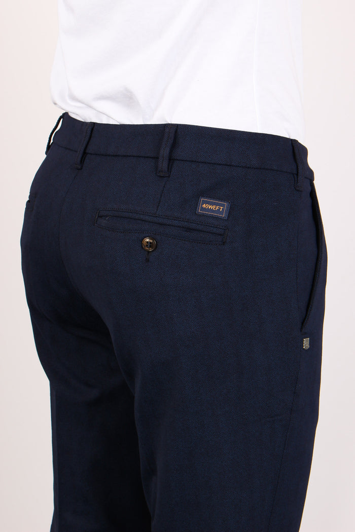 Pantalone Chino Punto Milano Blu Navy-7